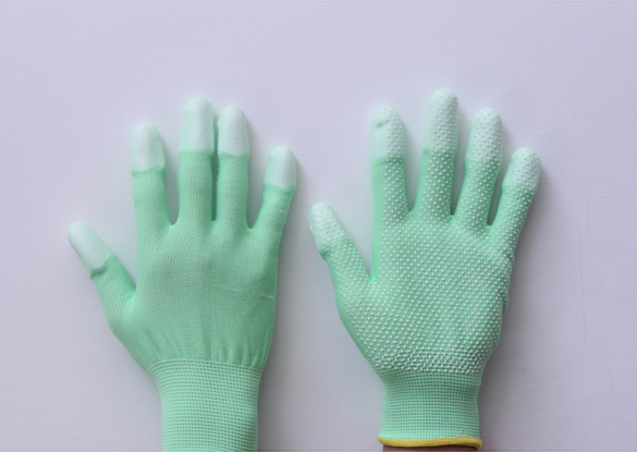 纯色点珠涂指绿